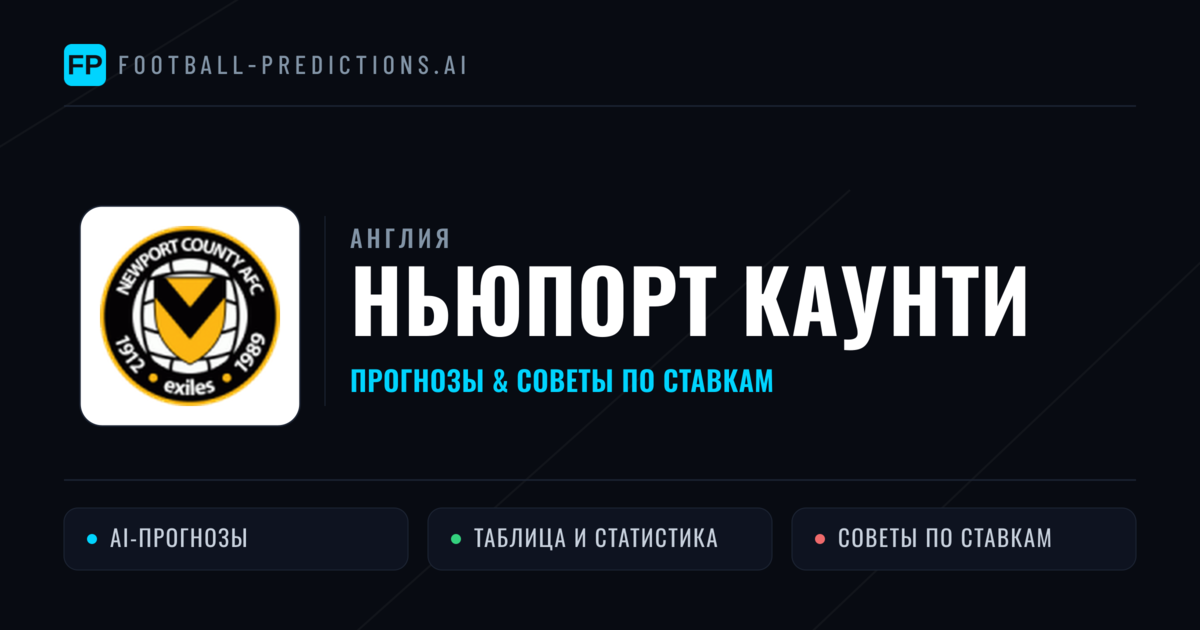 Ньюпорт Каунти прогнозы и статистика