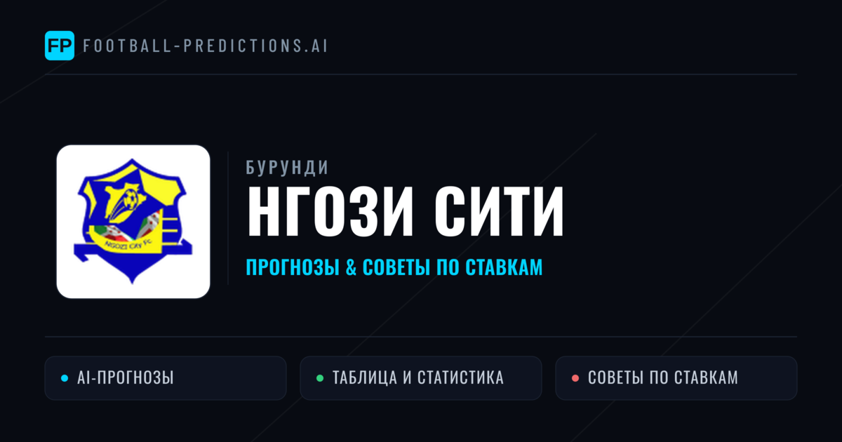 Нгози Сити прогнозы и статистика