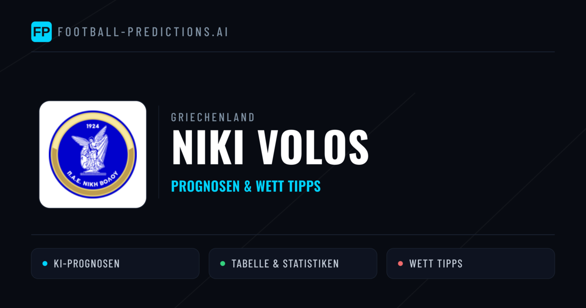 Niki Volos Prognosen & Statistiken