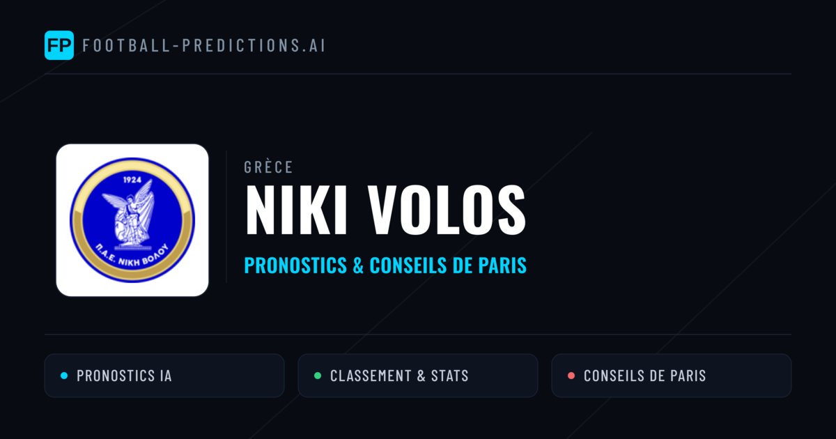Niki Volos Pronostics & Statistiques
