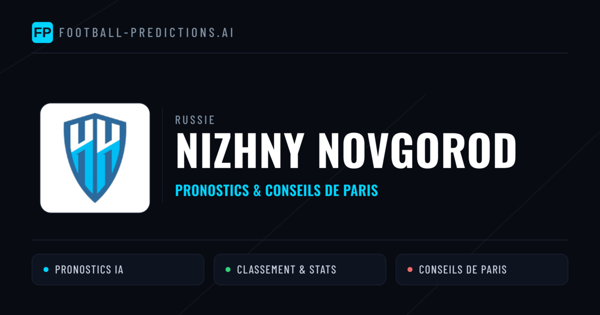 Nizhny Novgorod Pronostics & Statistiques