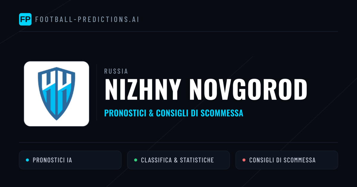 Pronostici e Statistiche Nizhny Novgorod