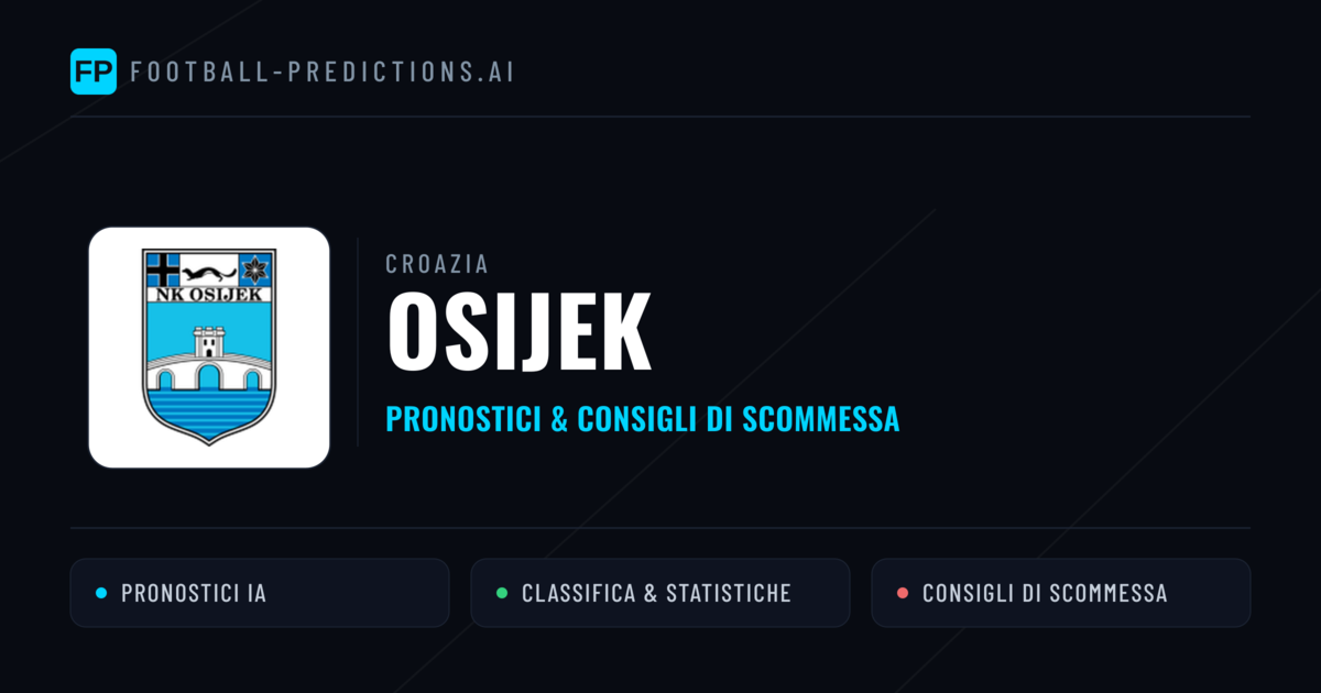 Pronostici e Statistiche Osijek