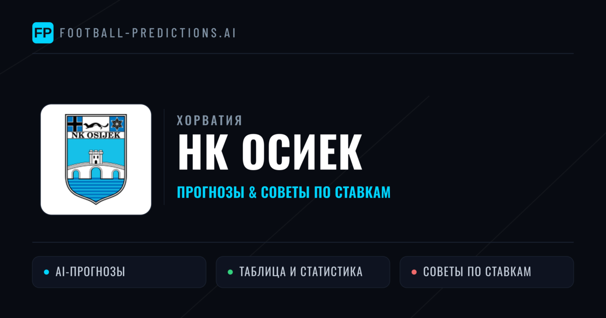 НК Осиек прогнозы и статистика