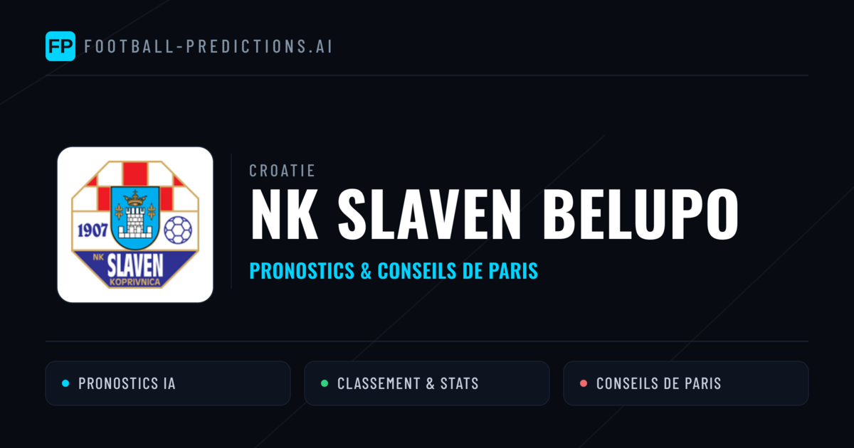 NK Slaven Belupo Pronostics & Statistiques