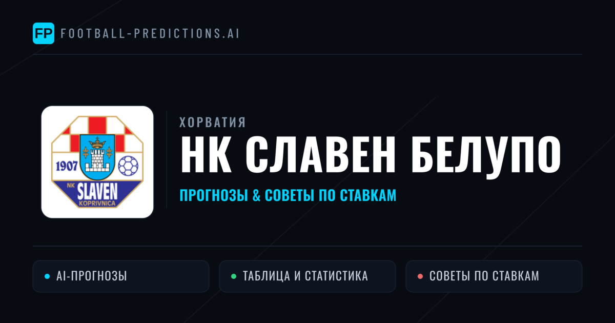 НК Славен Белупо прогнозы и статистика