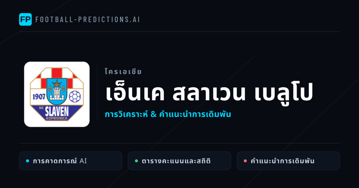 เอ็นเค สลาเวน เบลูโป การวิเคราะห์และสถิติ