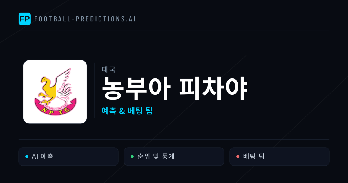 농부아 피차야 축구 예측 & 통계