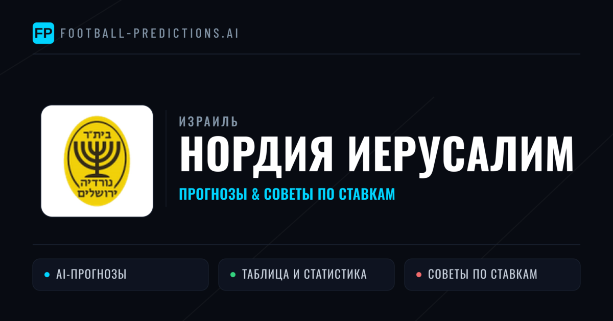Нордия Иерусалим прогнозы и статистика