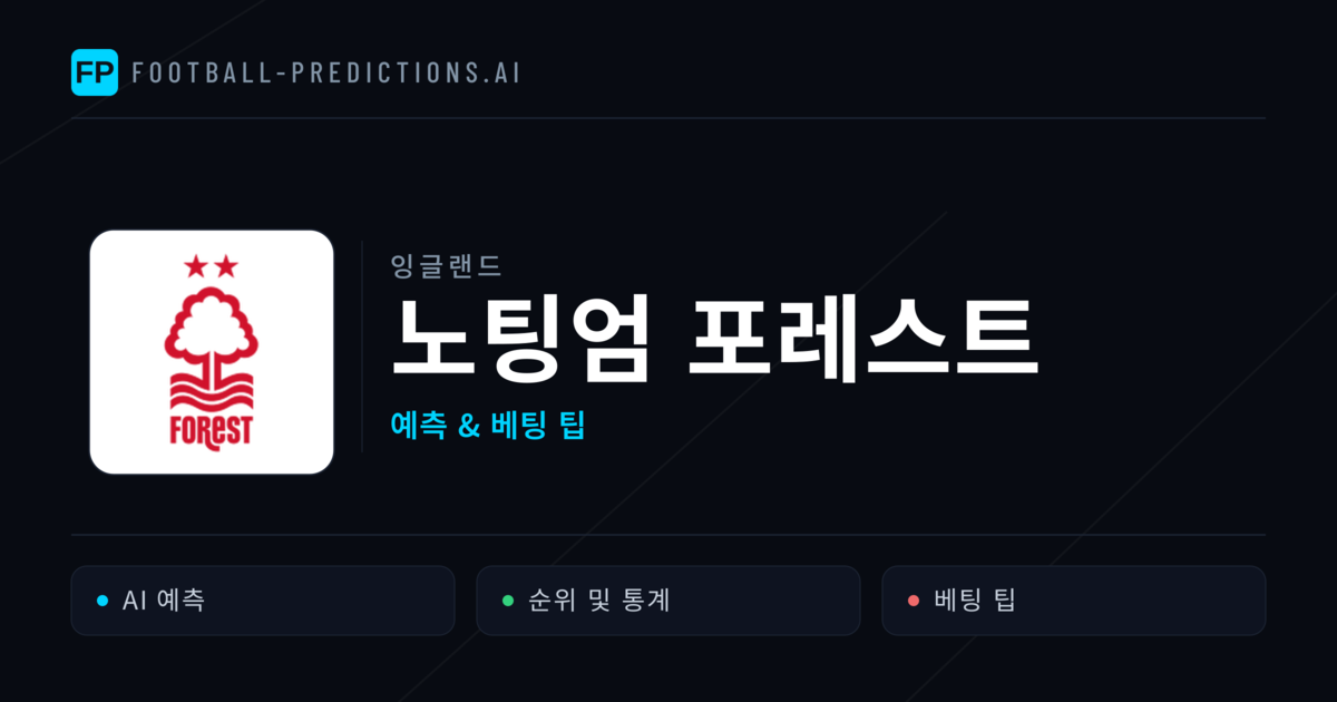 노팅엄 포레스트 축구 예측 & 통계