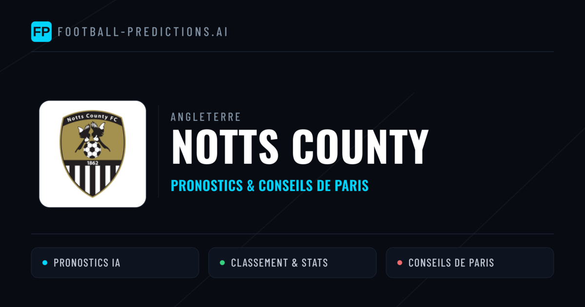 Notts County Pronostics & Statistiques