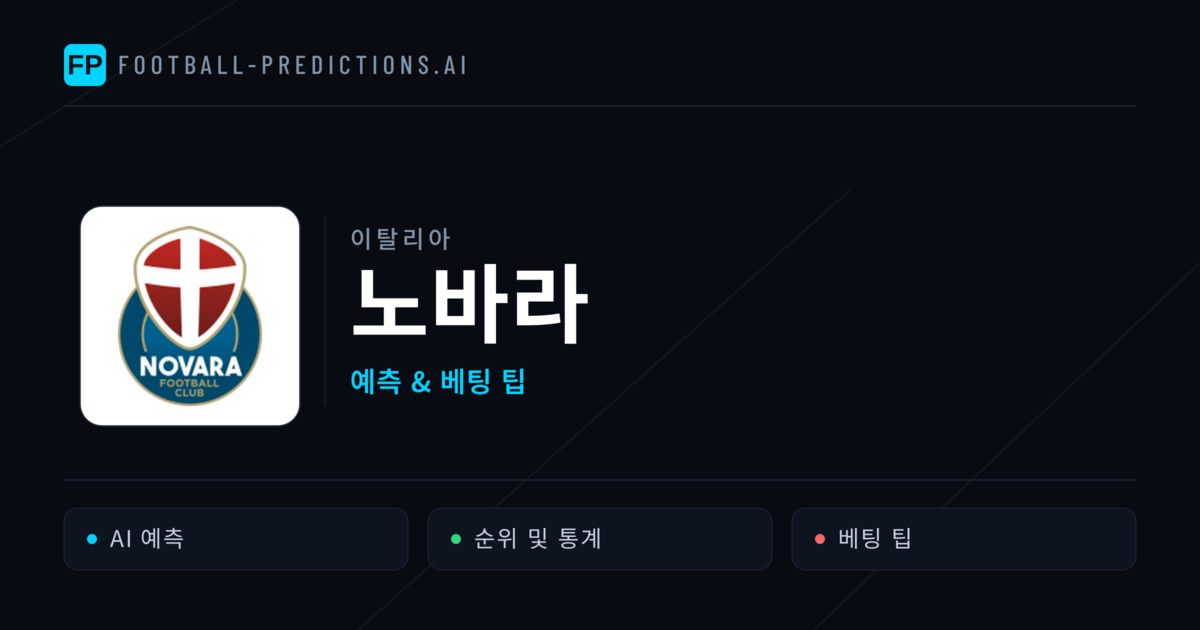 노바라 축구 예측 & 통계
