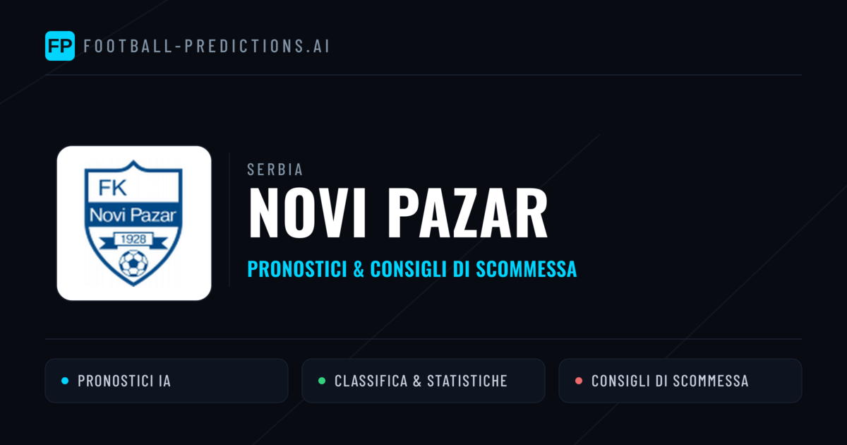 Pronostici e Statistiche Novi Pazar