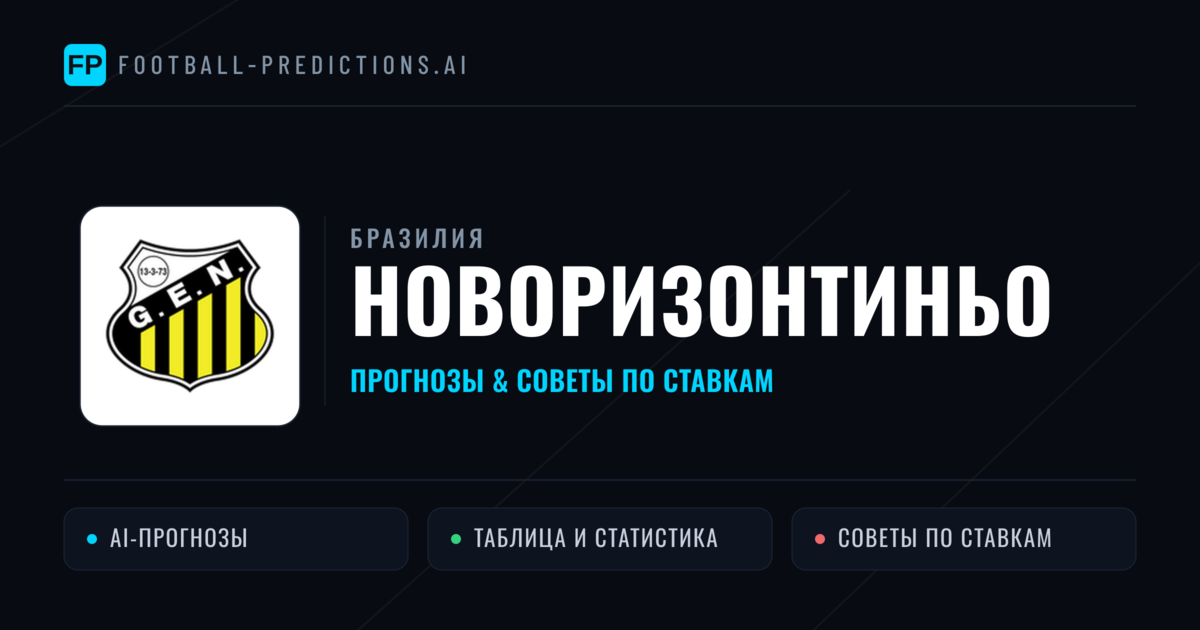 Новоризонтиньо прогнозы и статистика