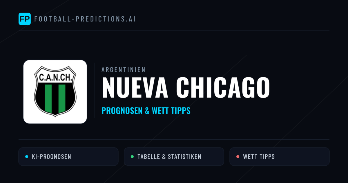 Nueva Chicago Prognosen & Statistiken