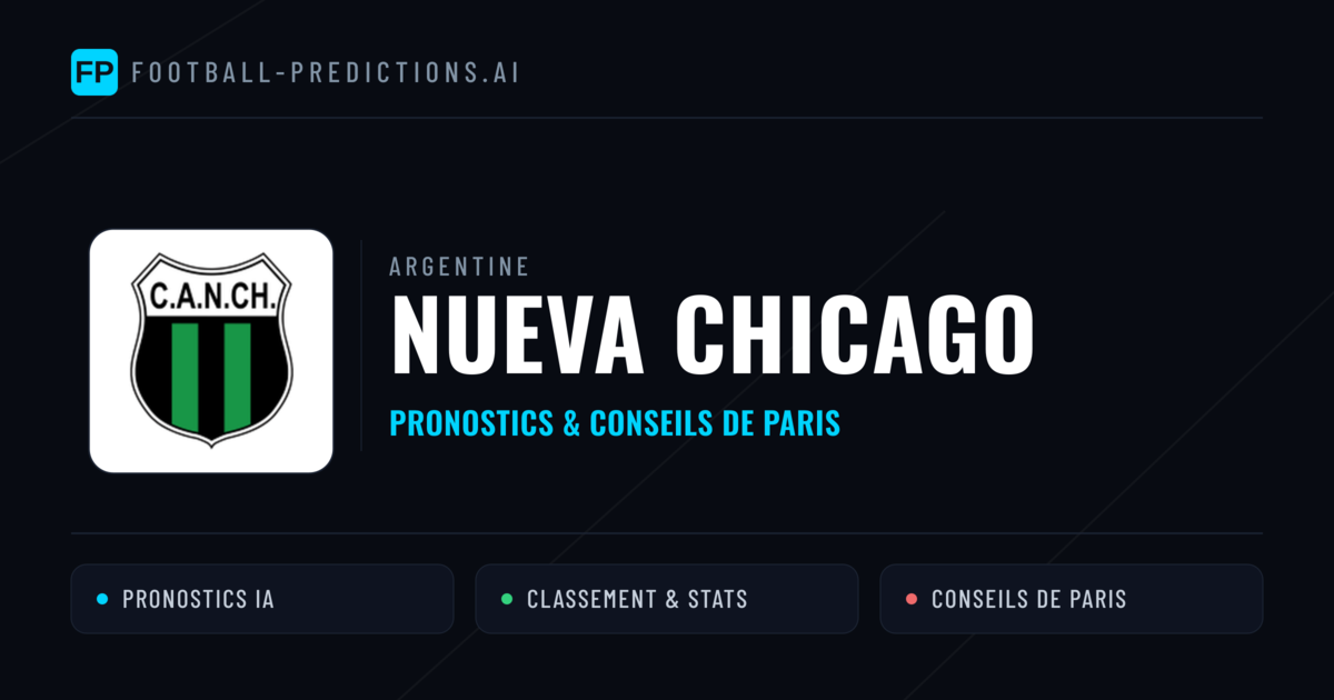 Nueva Chicago Pronostics & Statistiques