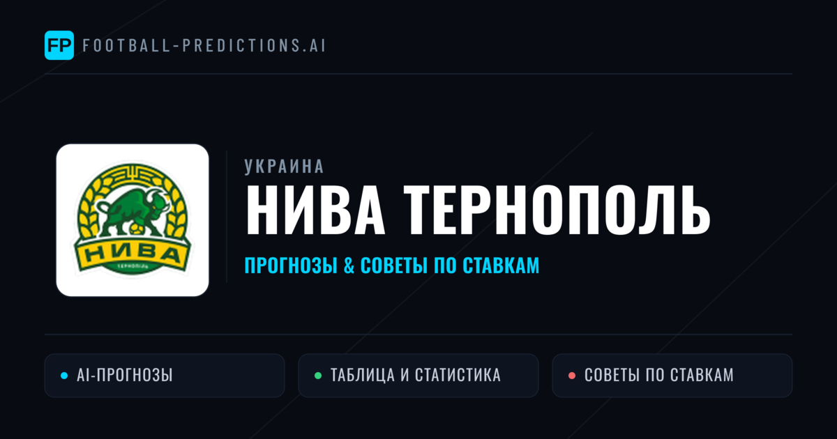 Нива Тернополь прогнозы и статистика