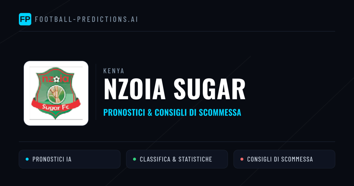Pronostici e Statistiche Nzoia Sugar