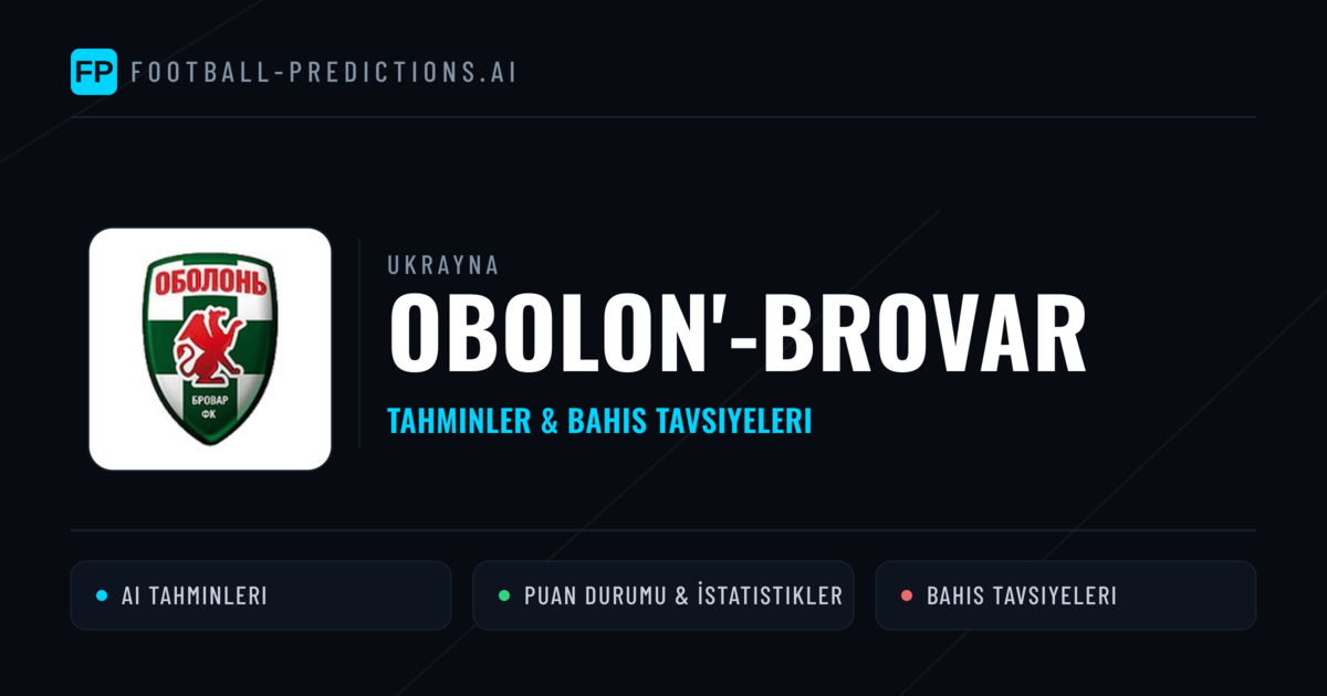 Obolon'-Brovar Tahminleri & İstatistikler