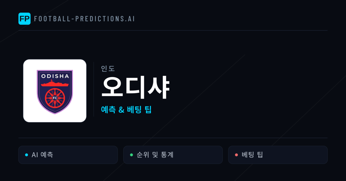 오디샤 축구 예측 & 통계