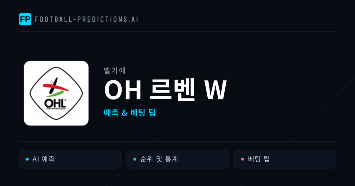 OH 르벤 W 축구 예측 & 통계