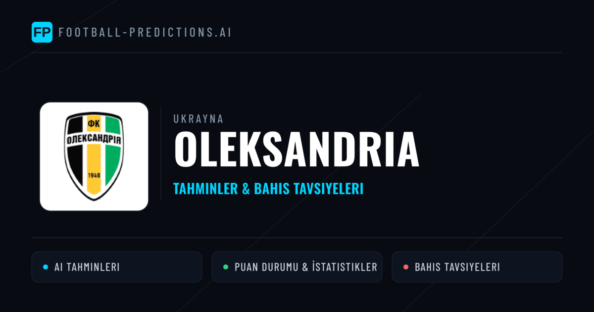 Oleksandria Tahminleri & İstatistikler