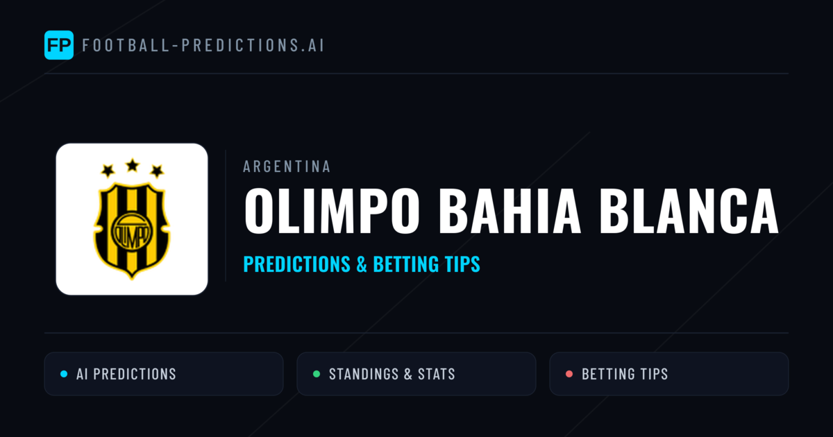 Olimpo Bahia Blanca Predictions & Stats