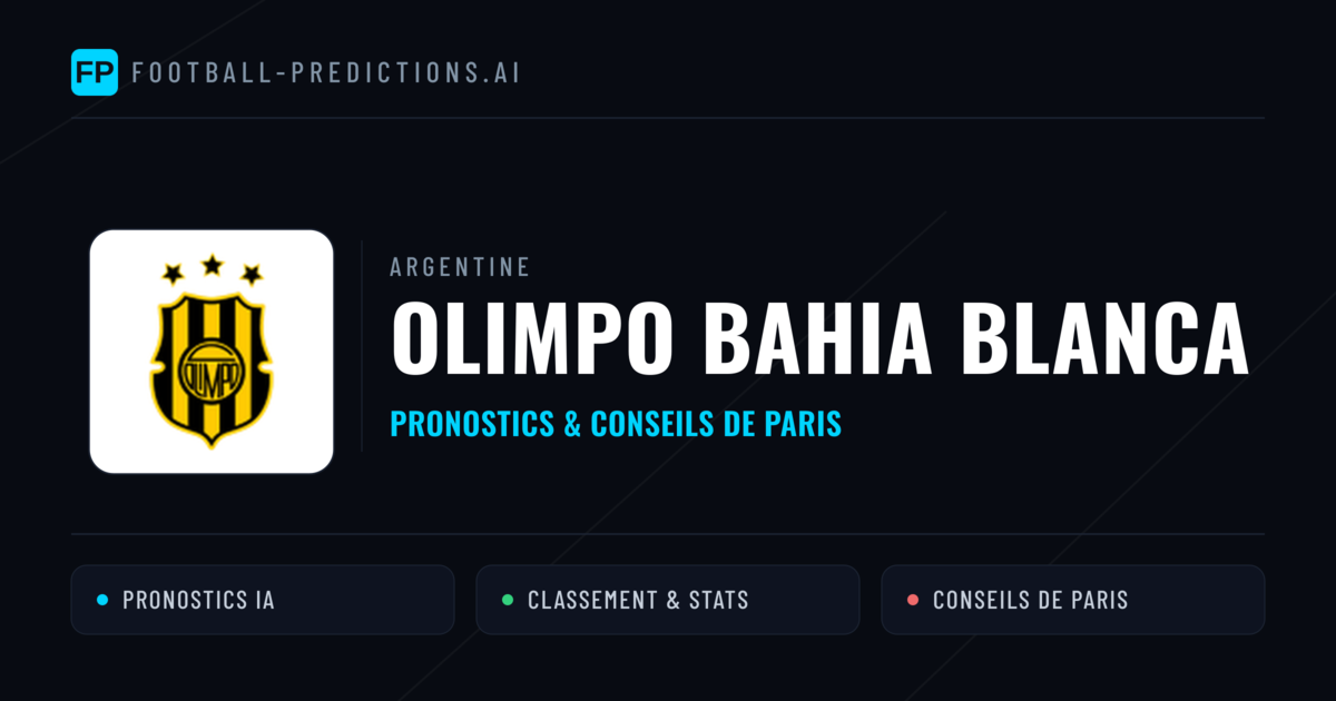 Olimpo Bahia Blanca Pronostics & Statistiques