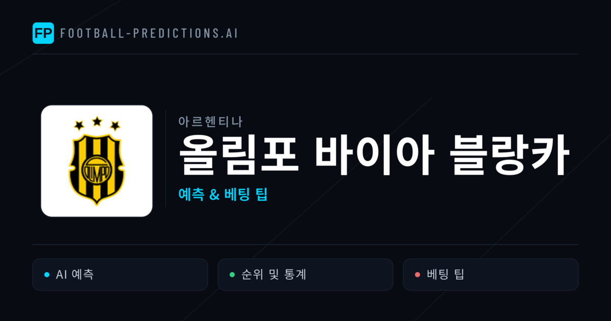 올림포 바이아 블랑카 축구 예측 & 통계