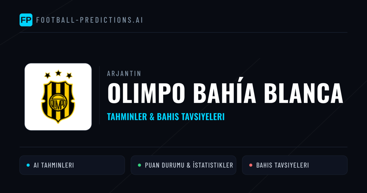 Olimpo Bahía Blanca Tahminleri & İstatistikler