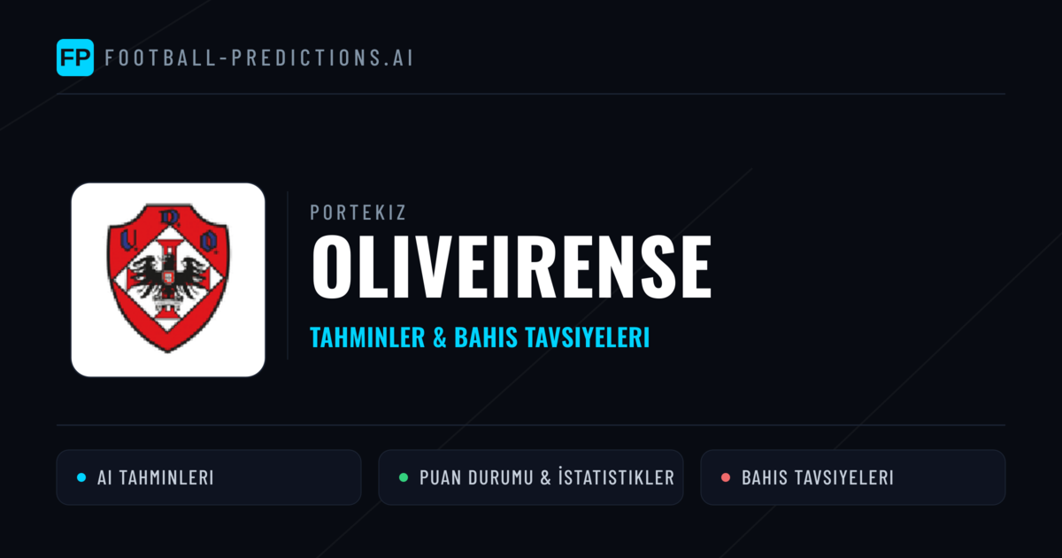 Oliveirense Tahminleri & İstatistikler