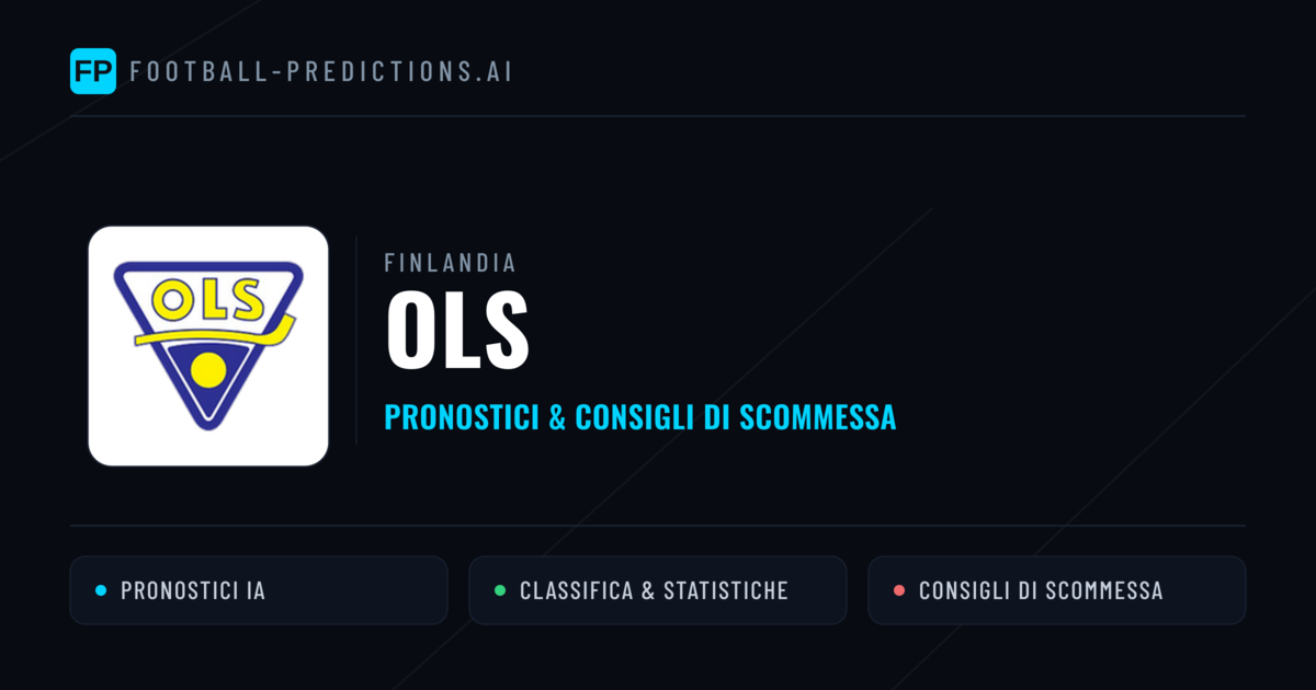 Pronostici e Statistiche OLS
