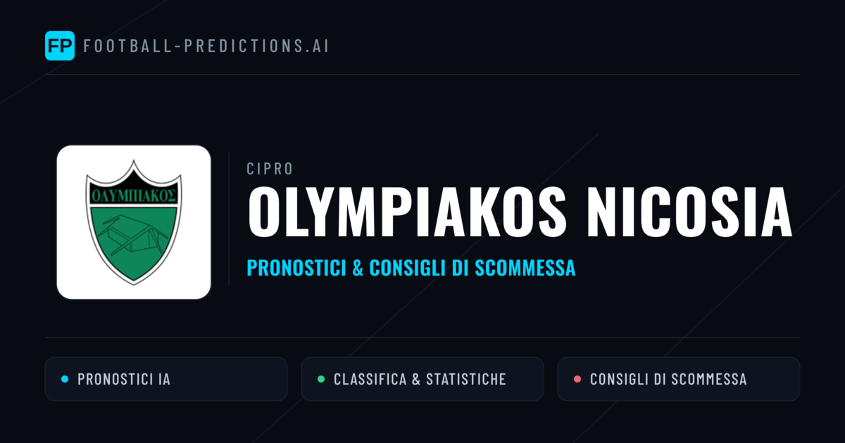 Pronostici e Statistiche Olympiakos Nicosia