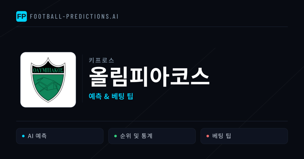 올림피아코스 축구 예측 & 통계
