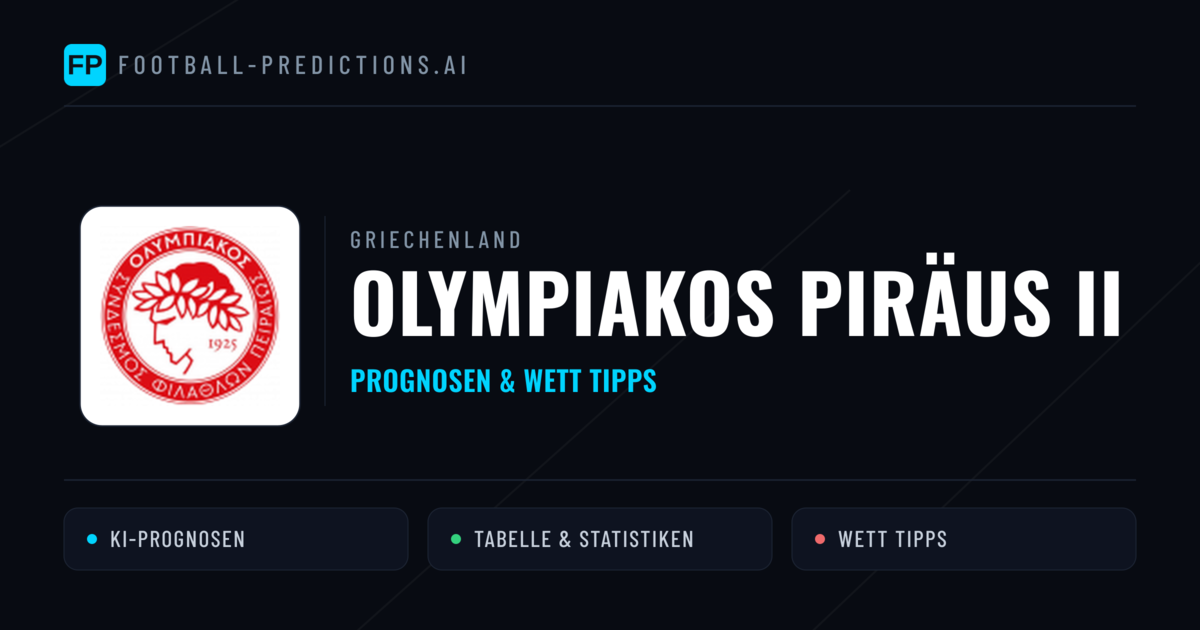 Olympiakos Piräus II Prognosen & Statistiken