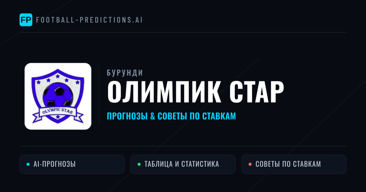 Олимпик Стар прогнозы и статистика