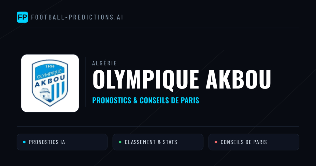 Olympique Akbou Pronostics & Statistiques