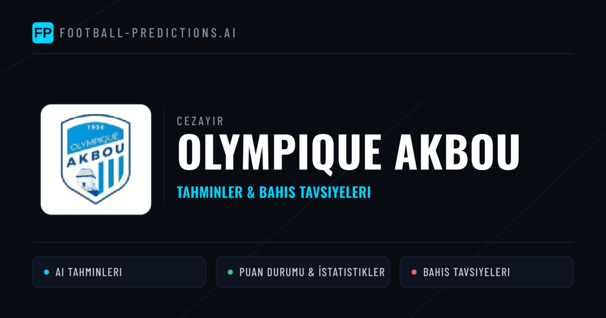 Olympique Akbou Tahminleri & İstatistikler