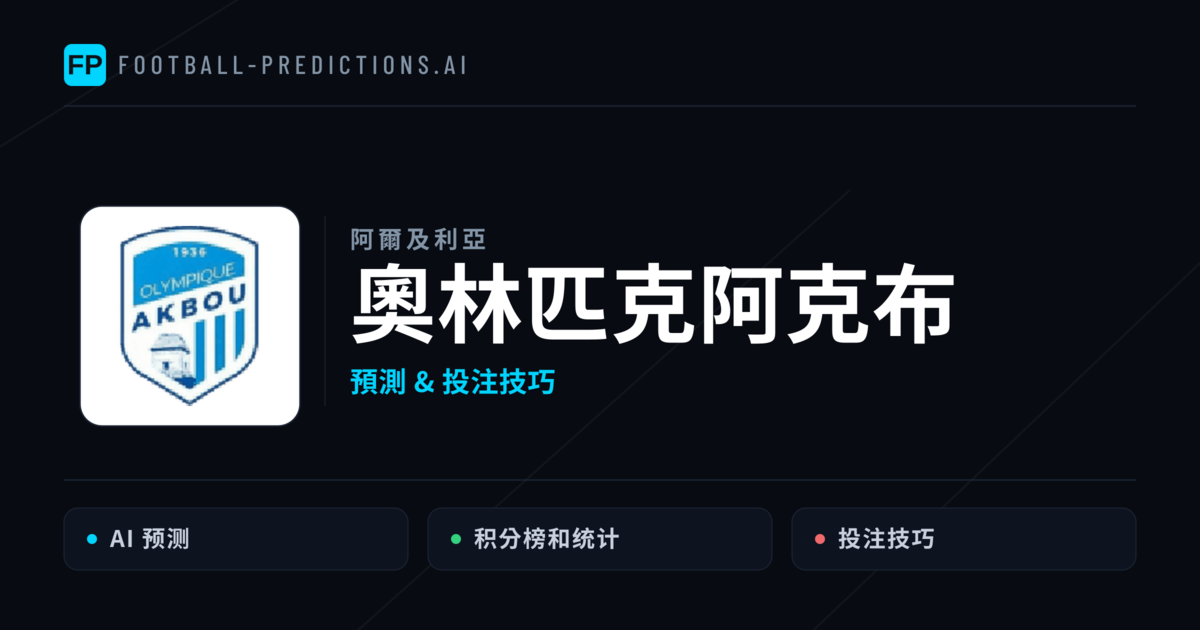 奧林匹克阿克布 運彩分析|足球預測與數據
