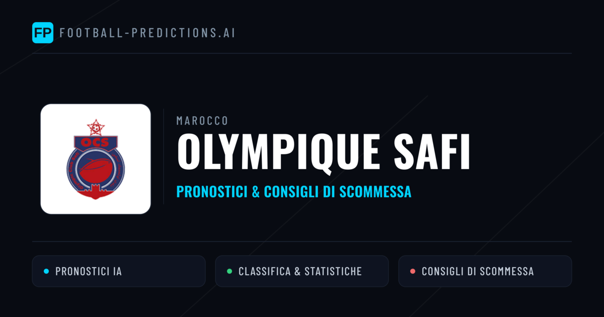 Pronostici e Statistiche Olympique Safi
