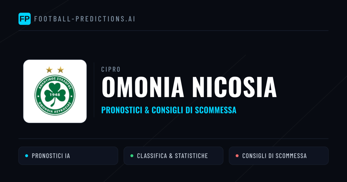 Pronostici e Statistiche Omonia Nicosia