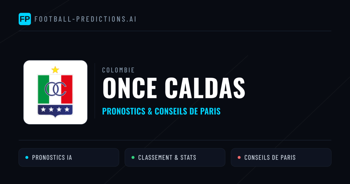 Once Caldas Pronostics & Statistiques