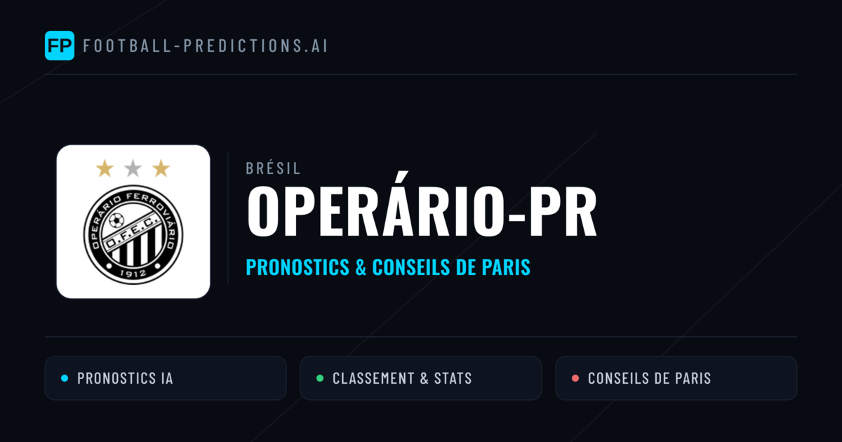 Operário-PR Pronostics & Statistiques