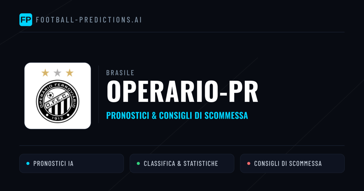Pronostici e Statistiche Operario-PR