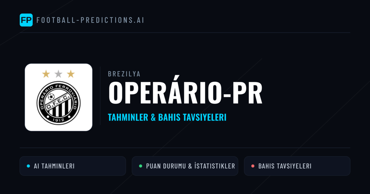 Operário-PR Tahminleri & İstatistikler