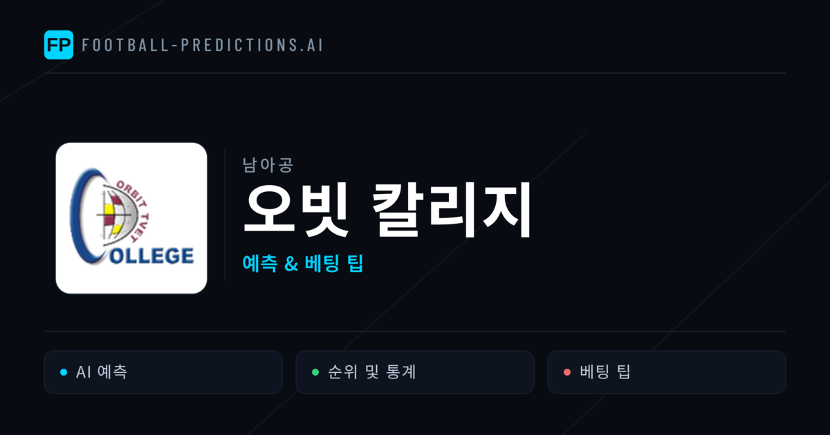 오빗 칼리지 축구 예측 & 통계
