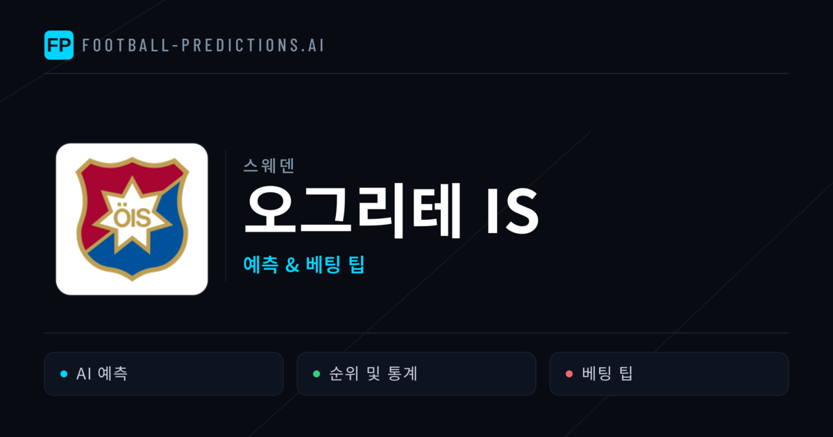 오그리테 IS 축구 예측 & 통계