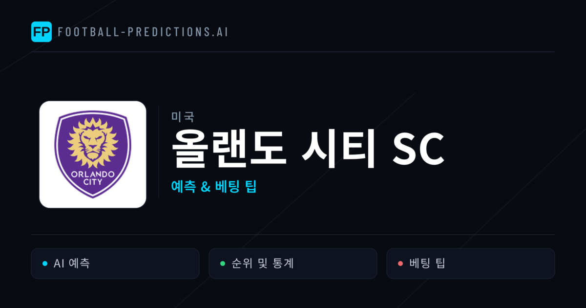 올랜도 시티 SC 축구 예측 & 통계