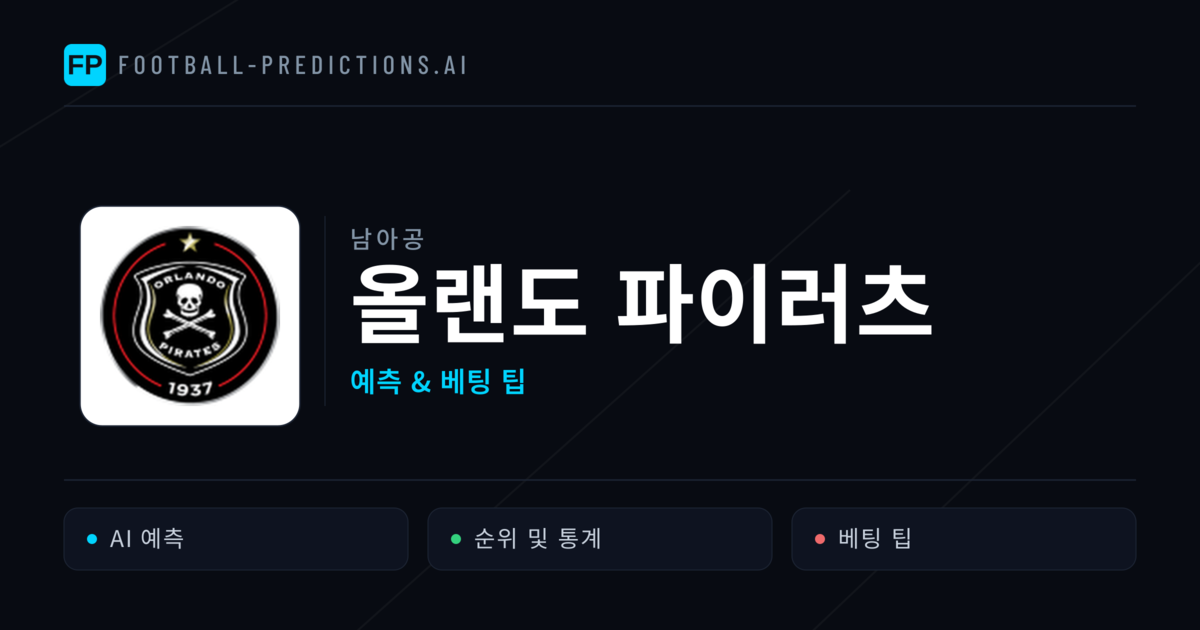 올랜도 파이러츠 축구 예측 & 통계
