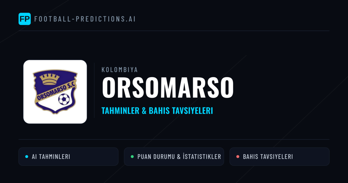 Orsomarso Tahminleri & İstatistikler